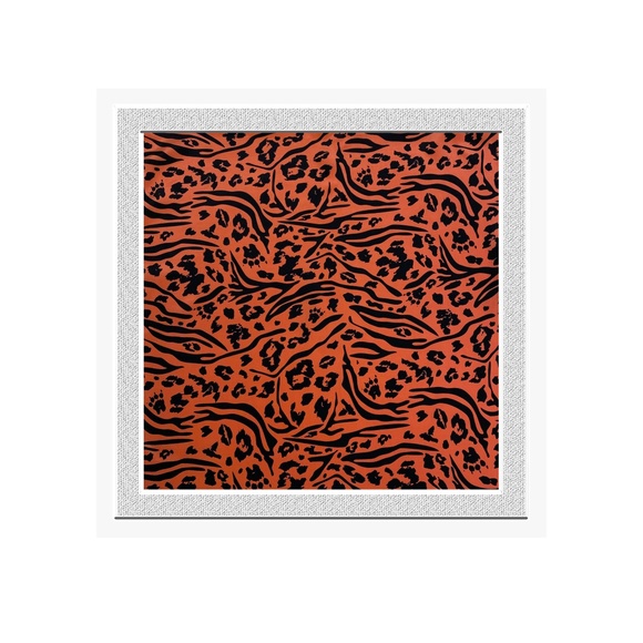 NWT SILKLETTE Kelly 100% Fine Silk Kerchief Scarf ORANGE/BLACK - Picture 6 of 6